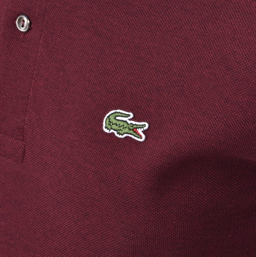 Alternative Image for ProductLacoste Short Sleeved Polo T Shirt Burgundy3